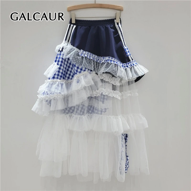 GALCAUR хитовые цвета сращенные клетчатые элегантные юбки для женщин с высокой талией в стиле пэчворк, сетчатая юбка нестандартной формы, женская модная одежда
GALCAUR хитовые цвета сращенные клетчатые элегантные юбки для женщин с высокой талией в стиле пэчворк, сетчатая юбка нестандартной формы, женская модная одежда