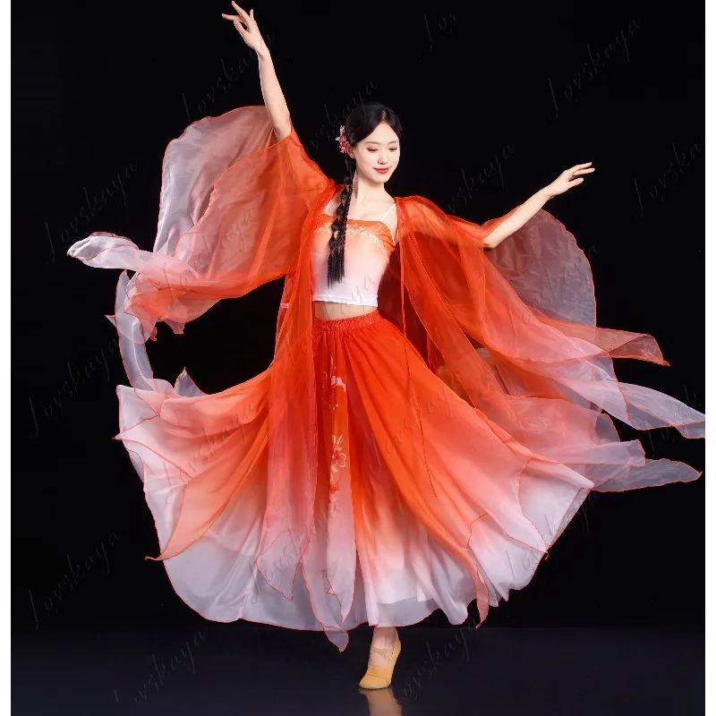 New Ancient Style Classical Dance Clothes Body Rhyme Elegant Gauze Performance Outfit for Women
New Ancient Style Classical Dance Clothes Body Rhyme Elegant Gauze Performance Outfit for Women