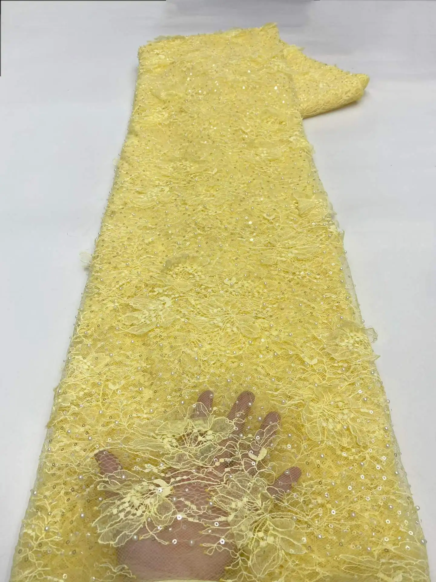 Luxury Soft Nigerian African Beaded Lace Fabric High Quality Sequins Embroidery African French Lace Fabric For Sewing Dress
Luxury Soft Nigerian African Beaded Lace Fabric High Quality Sequins Embroidery African French Lace Fabric For Sewing Dress