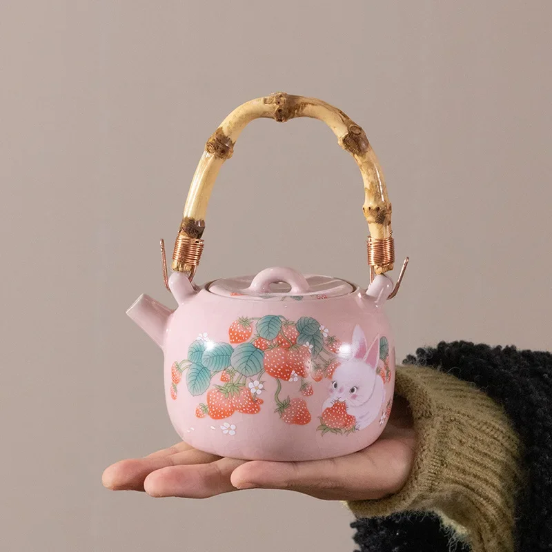 Ru Kiln Lifting Beam Pot Strawberry Rabbit Teapot Set Xishi Pot Household Ceramic Kung Fu Tea Set Open Piece Can Be Kept
Ru Kiln Lifting Beam Pot Strawberry Rabbit Teapot Set Xishi Pot Household Ceramic Kung Fu Tea Set Open Piece Can Be Kept