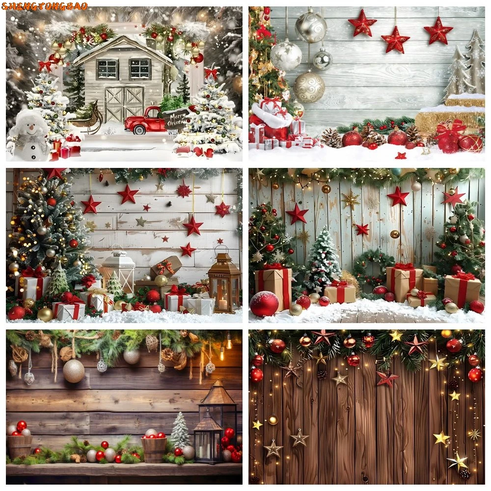Christmas Wood Wall Backdrop Wooden Texture Red Stars Gifts Bell Baby Portrait Kids Family Photo Photography Background Decor
Christmas Wood Wall Backdrop Wooden Texture Red Stars Gifts Bell Baby Portrait Kids Family Photo Photography Background Decor