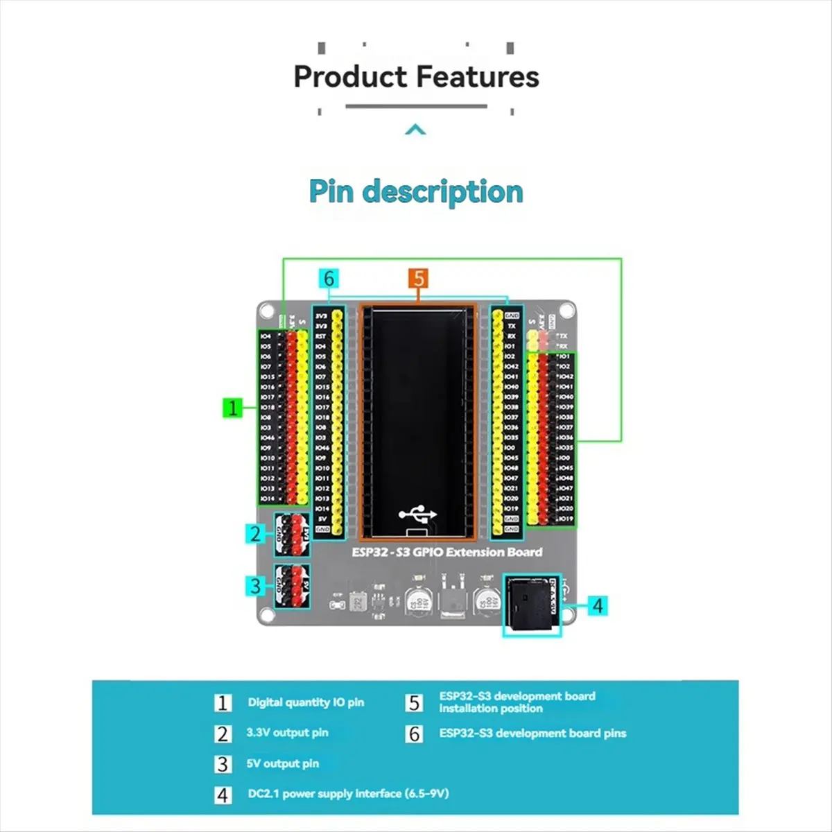 #49U Consumer Electronics,Compatible with Esp32-S3 or Development Board with the Same Pin (Black)
#49U Consumer Electronics,Compatible with Esp32-S3 or Development Board with the Same Pin (Black)