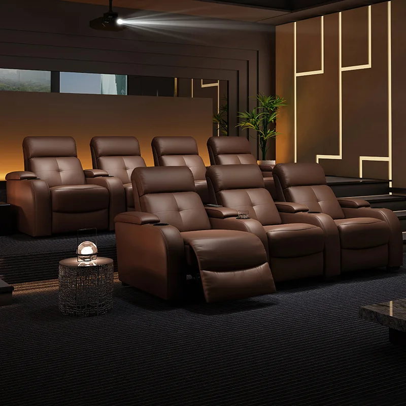 Customizable Villa Family Cinema Film and Television Hall Film Bar Leather Sofa Electric
Customizable Villa Family Cinema Film and Television Hall Film Bar Leather Sofa Electric