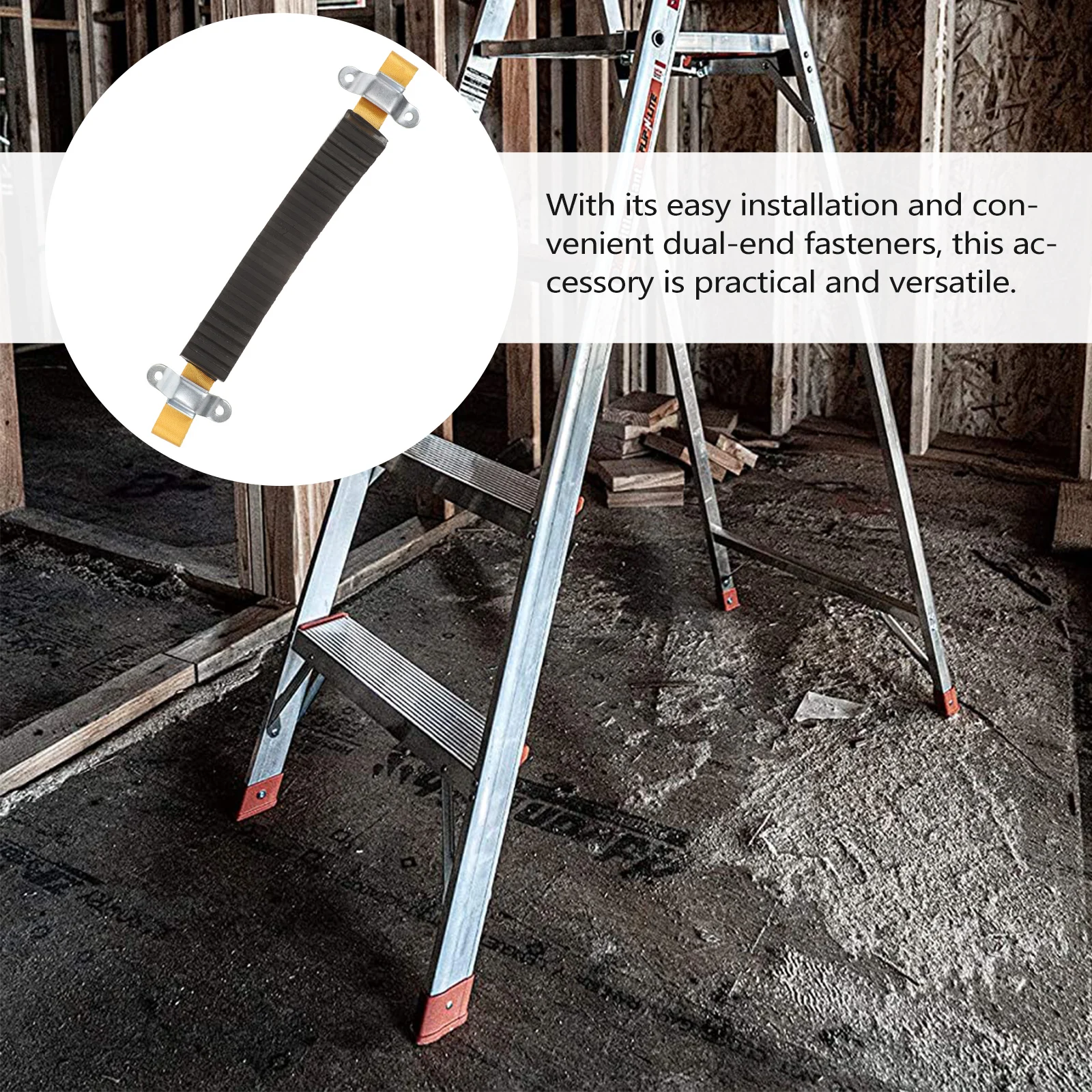 Universal Anti-Slip Pad Accessories for Extension Ladder Stabilizer Black Rubber Cover Dual-End Fasteners Durable Cloth Iron
Universal Anti-Slip Pad Accessories for Extension Ladder Stabilizer Black Rubber Cover Dual-End Fasteners Durable Cloth Iron