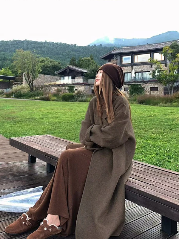 Elegance Beige Double-Sided Camere Coat Women's 2025 Winter New Hepburn Sle Woolen Outerwear Cact Size Faionable
Elegance Beige Double-Sided Camere Coat Women's 2025 Winter New Hepburn Sle Woolen Outerwear Cact Size Faionable
