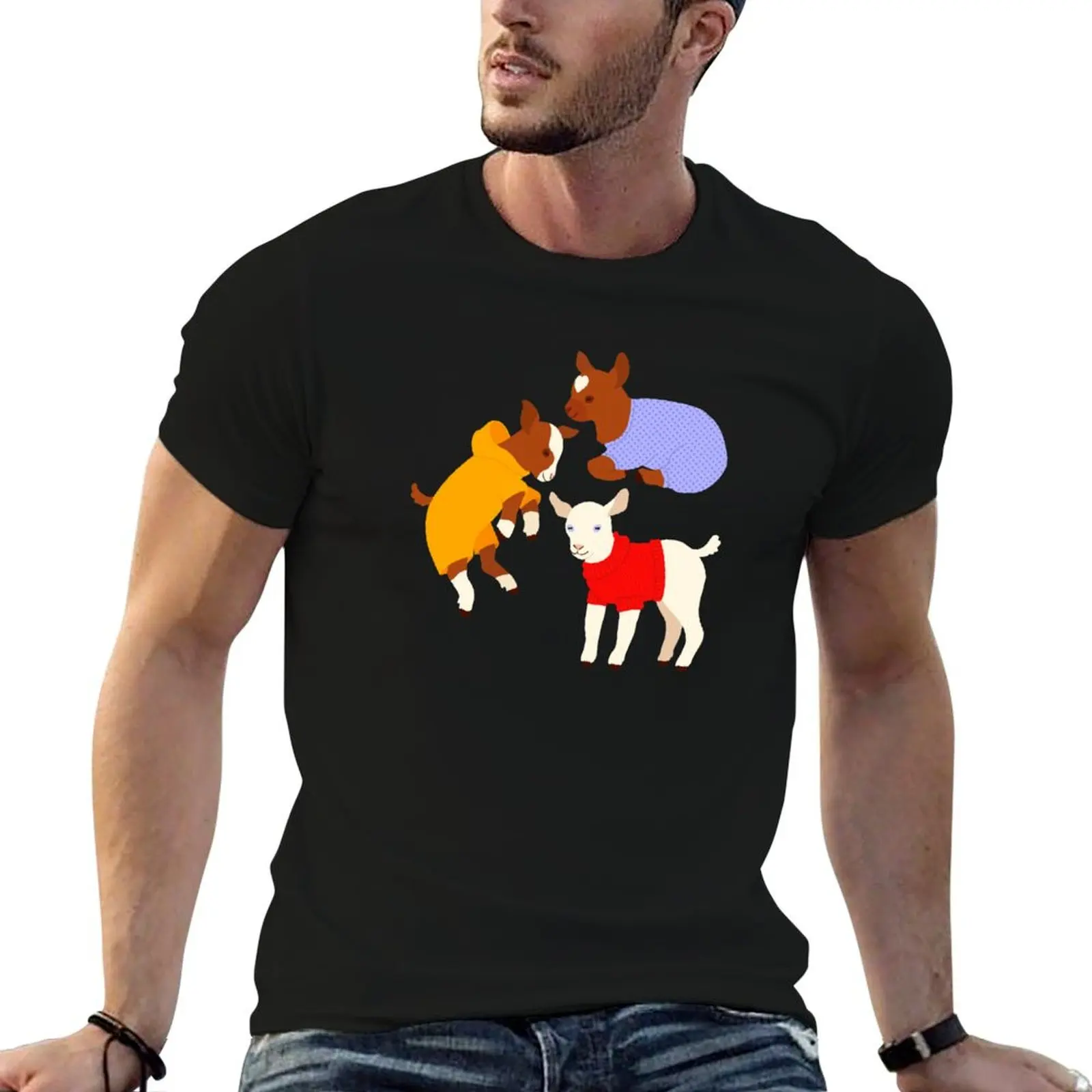 Goats in Clothes T-Shirt boys animal print graphic t shirts blacks t shirts for men graphic
Goats in Clothes T-Shirt boys animal print graphic t shirts blacks t shirts for men graphic
