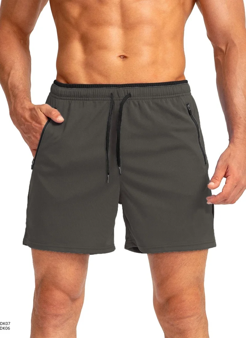 Men's Quick-Dry Sports Shorts Summer Breathable Ice Silk Five-Inch Gym Running Beach Pants with Zippered Pocket
Men's Quick-Dry Sports Shorts Summer Breathable Ice Silk Five-Inch Gym Running Beach Pants with Zippered Pocket