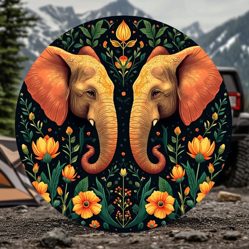 Bohemian Elephant Spare Tire Cover Artistic Floral Print Durable Polyester Wheel Protector for SUV
Bohemian Elephant Spare Tire Cover Artistic Floral Print Durable Polyester Wheel Protector for SUV