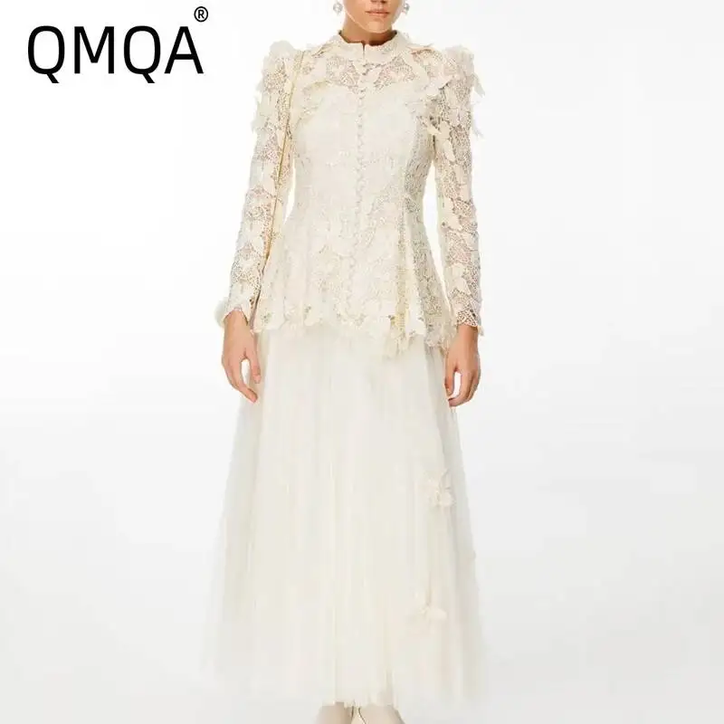 QMQA Fashion Women's Elegant 2 Piece Set Embroidery Long Sleeve Top High Waist Mesh Skirt Sets 2025 Spring Female New QM574
QMQA Fashion Women's Elegant 2 Piece Set Embroidery Long Sleeve Top High Waist Mesh Skirt Sets 2025 Spring Female New QM574