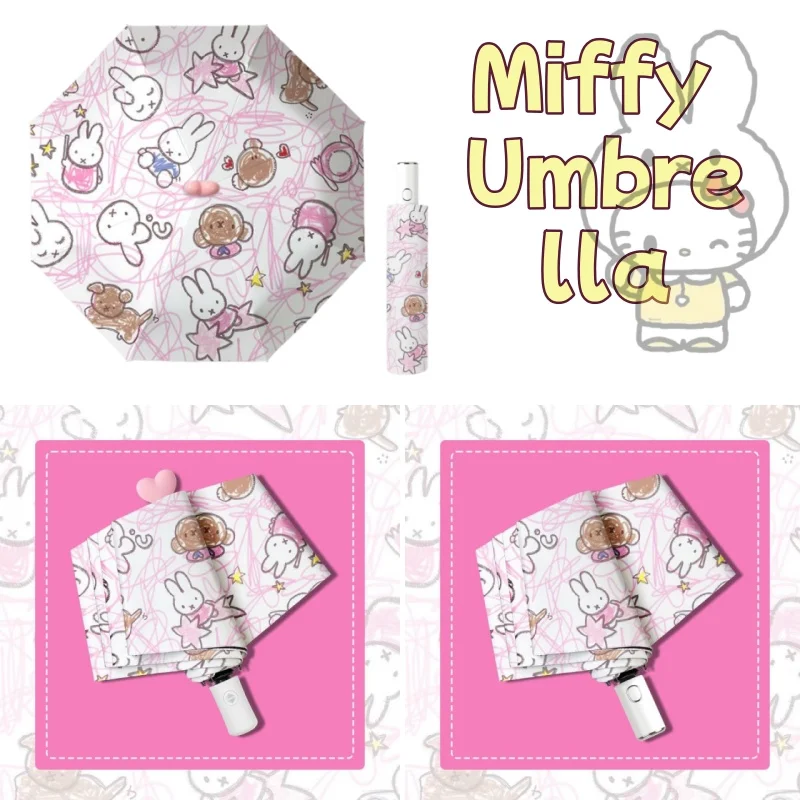 Miffy Rabbit Anime Peripheral Cartoon Fully Automatic Safety Anti rebound Best Friend Sunny Umbrella Sunscreen Umbrella
Miffy Rabbit Anime Peripheral Cartoon Fully Automatic Safety Anti rebound Best Friend Sunny Umbrella Sunscreen Umbrella