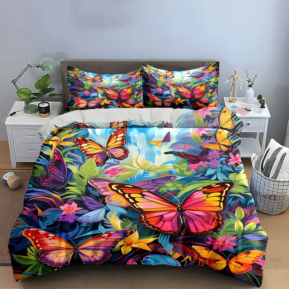 Butterfly Nature Art Decor Set Bedding Set with 1 Duvet Cover 2 Pillowcases Single Double King Queen, Gift
Butterfly Nature Art Decor Set Bedding Set with 1 Duvet Cover 2 Pillowcases Single Double King Queen, Gift