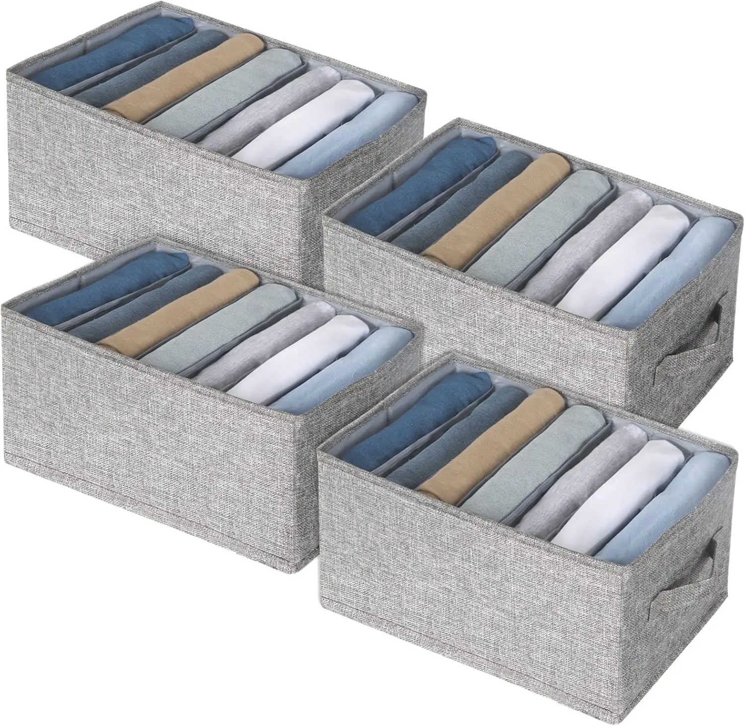 Набор из 4 органайзеров для шкафа с 7 отделениями, моющиеся контейнеры для хранения одежды и аксессуаров
Набор из 4 органайзеров для шкафа с 7 отделениями, моющиеся контейнеры для хранения одежды и аксессуаров