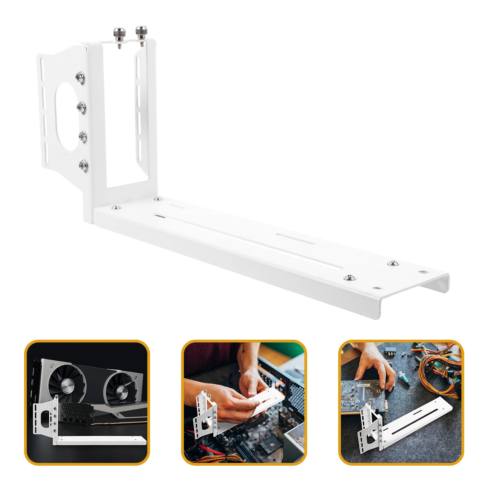 Vertical GPU Mount for Large Chassis 55Cm Right Angle Pcie Bracket Support 5-Slot Case Compatibility Vertical Graphic Card