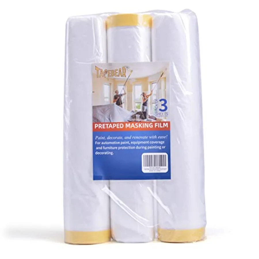 Pre-Taped Masking Film, Tape and Drape, Plastic Sheeting Roll, Automotive Painters Masking Tape Film, Plastic Sheeting Cover fo
Pre-Taped Masking Film, Tape and Drape, Plastic Sheeting Roll, Automotive Painters Masking Tape Film, Plastic Sheeting Cover fo