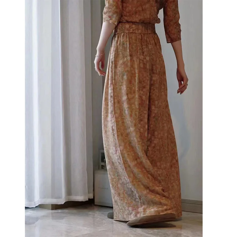 Withered Smooth And Drooping Silk Azalea Flower Elastic Waist Wide Leg Pants, Floor Pants Women's Pants And Trousers
Withered Smooth And Drooping Silk Azalea Flower Elastic Waist Wide Leg Pants, Floor Pants Women's Pants And Trousers
