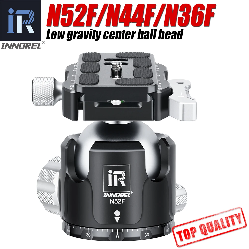 INNOREL N52F/N44F/N36F Quick Locking Low Profile Tripod Ball Head, Fast Lever Release, with 2 Plates for Monopod DSLR Camcorder
INNOREL N52F/N44F/N36F Quick Locking Low Profile Tripod Ball Head, Fast Lever Release, with 2 Plates for Monopod DSLR Camcorder