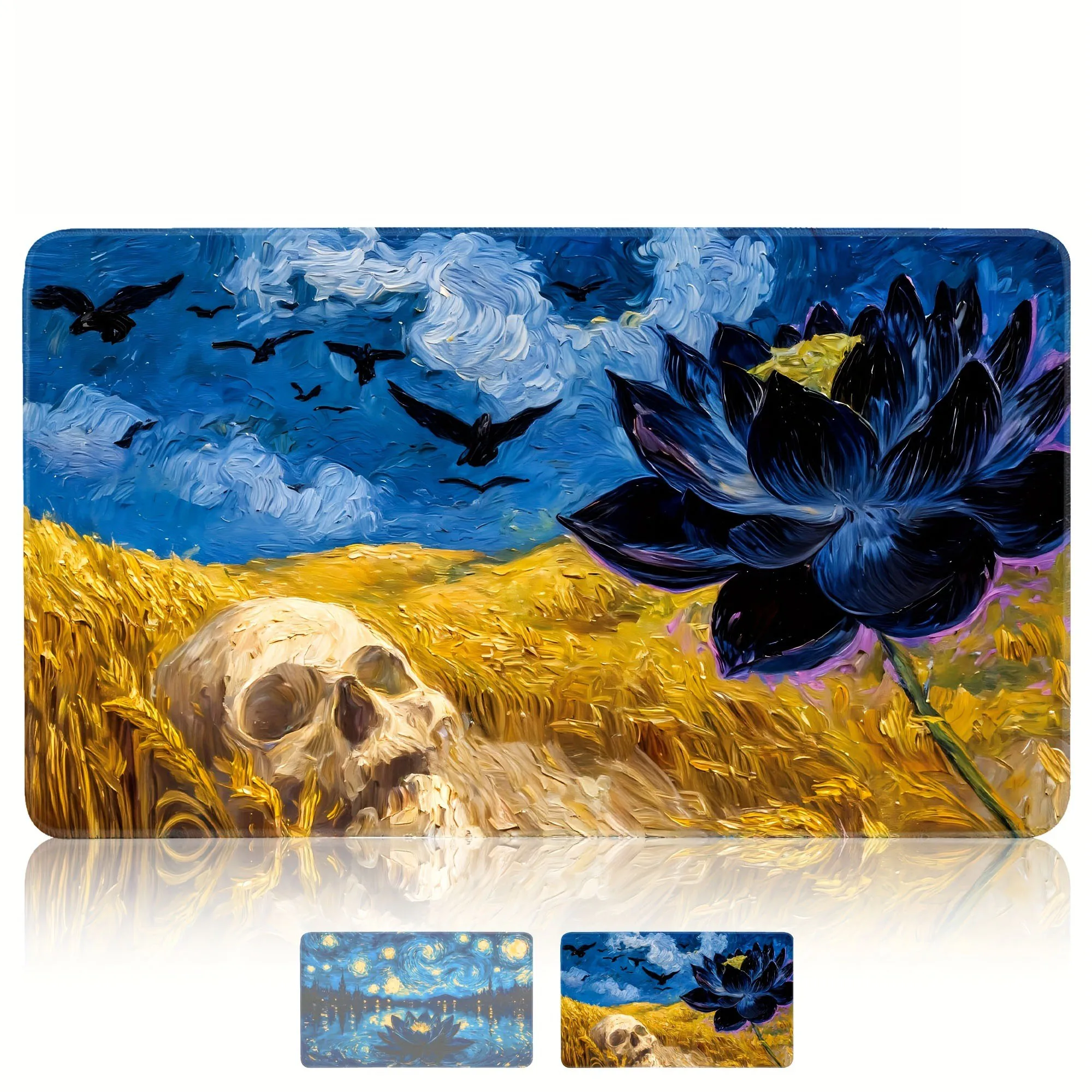 Van Gogh's Starry Night and Lotus Design Mouse Pad Computer Offices Mousepad Anti-slip Playmat for MTG DTCG CCG RPG Trading Rug
Van Gogh's Starry Night and Lotus Design Mouse Pad Computer Offices Mousepad Anti-slip Playmat for MTG DTCG CCG RPG Trading Rug