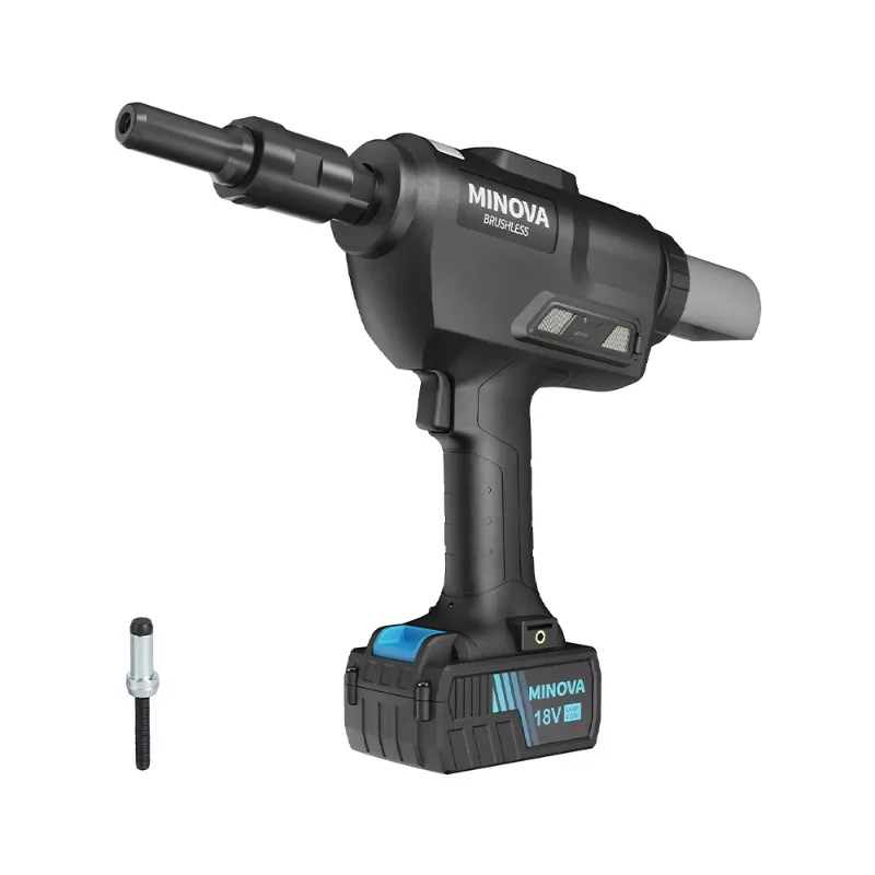 MINOVA 30kN High Pulling Force Cordless KBOM Rivets Tool Rechargeable Riveting Gun With Shoulder Strap
MINOVA 30kN High Pulling Force Cordless KBOM Rivets Tool Rechargeable Riveting Gun With Shoulder Strap