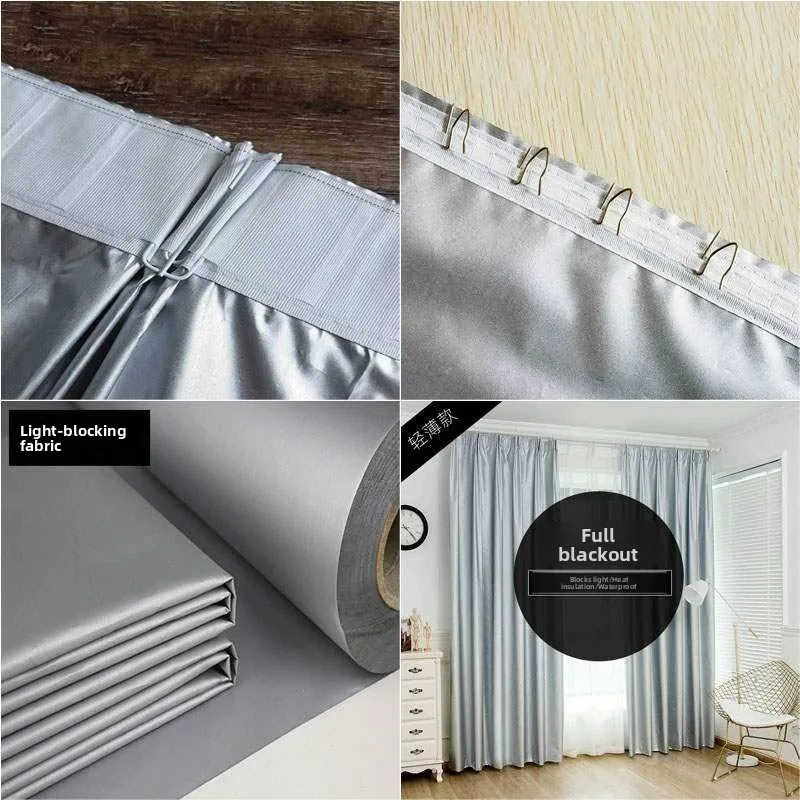Thickened Light Blocking Curtain Modern Simple Style Bedroom Balcony Heat Insulation Sun Protection Double Silver Face Home Use
Thickened Light Blocking Curtain Modern Simple Style Bedroom Balcony Heat Insulation Sun Protection Double Silver Face Home Use