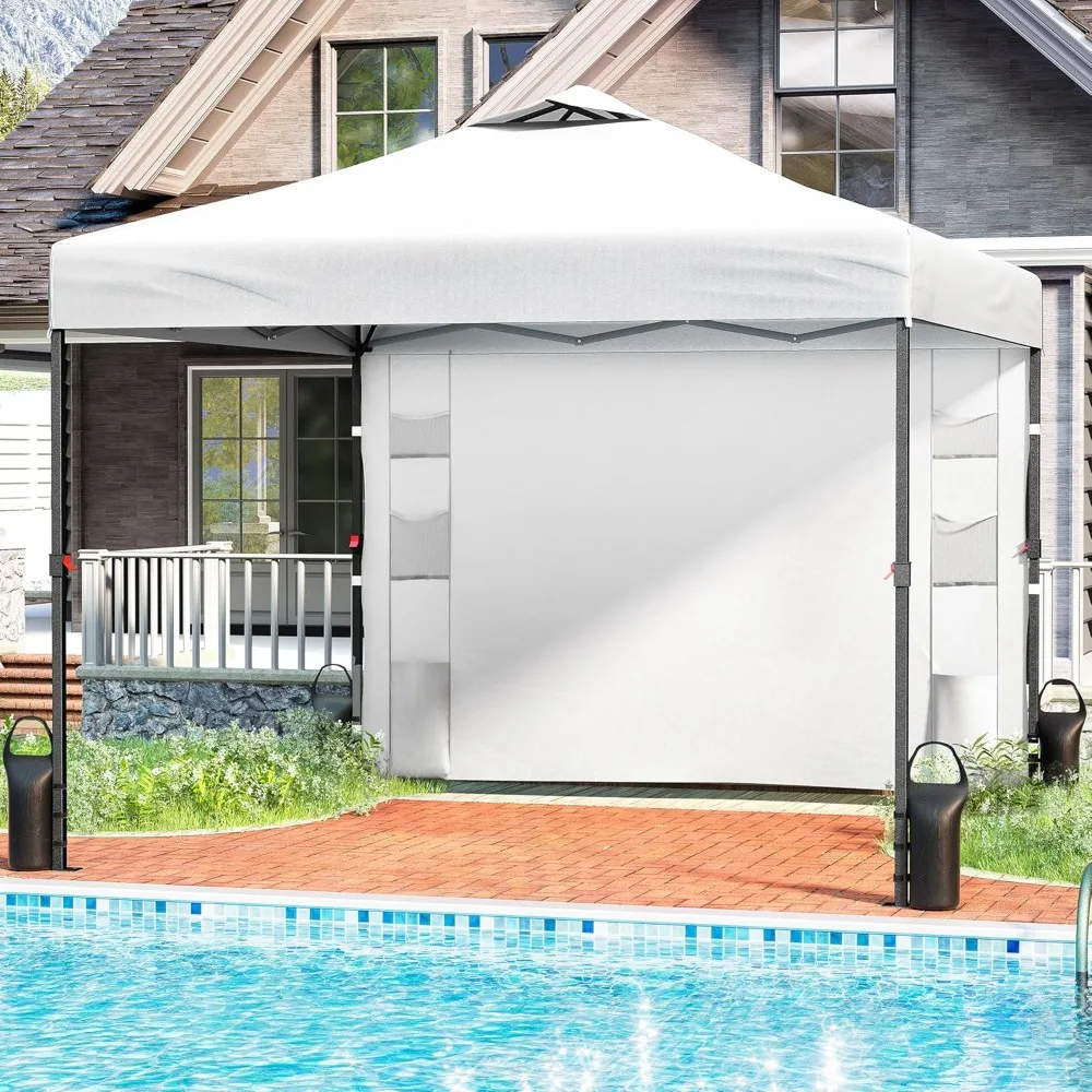 10'x10' Pop Up Canopy Tent with 1 Sidewall and 6 Pockets, One Push Setup, Instant Shade Tent with Vented Roof, Customized
10'x10' Pop Up Canopy Tent with 1 Sidewall and 6 Pockets, One Push Setup, Instant Shade Tent with Vented Roof, Customized