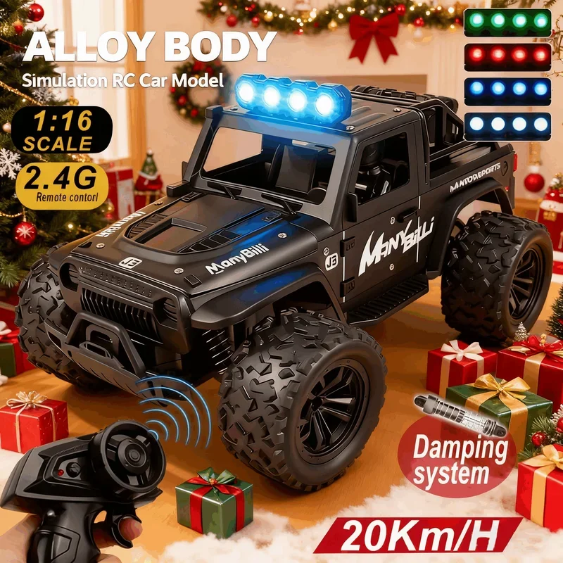 2WD 1:16 Scale All Terrain Fast RC Cars 20KM/H High Speed Electric Off-Road Vehicle with 2.4GHz Metal Shell Remote Control Truck
2WD 1:16 Scale All Terrain Fast RC Cars 20KM/H High Speed Electric Off-Road Vehicle with 2.4GHz Metal Shell Remote Control Truck