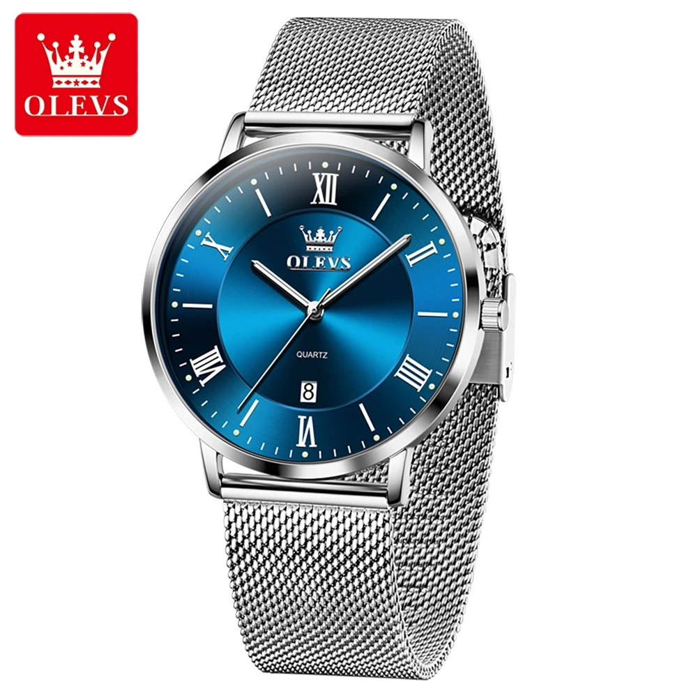 OLEVS 5623 Ultra Thin Business Men’s Quartz Watch Stainless Steel Waterproof Roman Dial Luminous Date Wristwatch for Man
OLEVS 5623 Ultra Thin Business Men’s Quartz Watch Stainless Steel Waterproof Roman Dial Luminous Date Wristwatch for Man