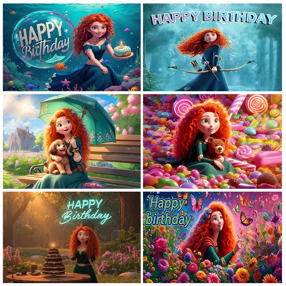 Disney Princess Merida Theme Girl Birthday Party Decor Photography Backdrop Brave Merida Background Banner Baby Shower Supplies
Disney Princess Merida Theme Girl Birthday Party Decor Photography Backdrop Brave Merida Background Banner Baby Shower Supplies