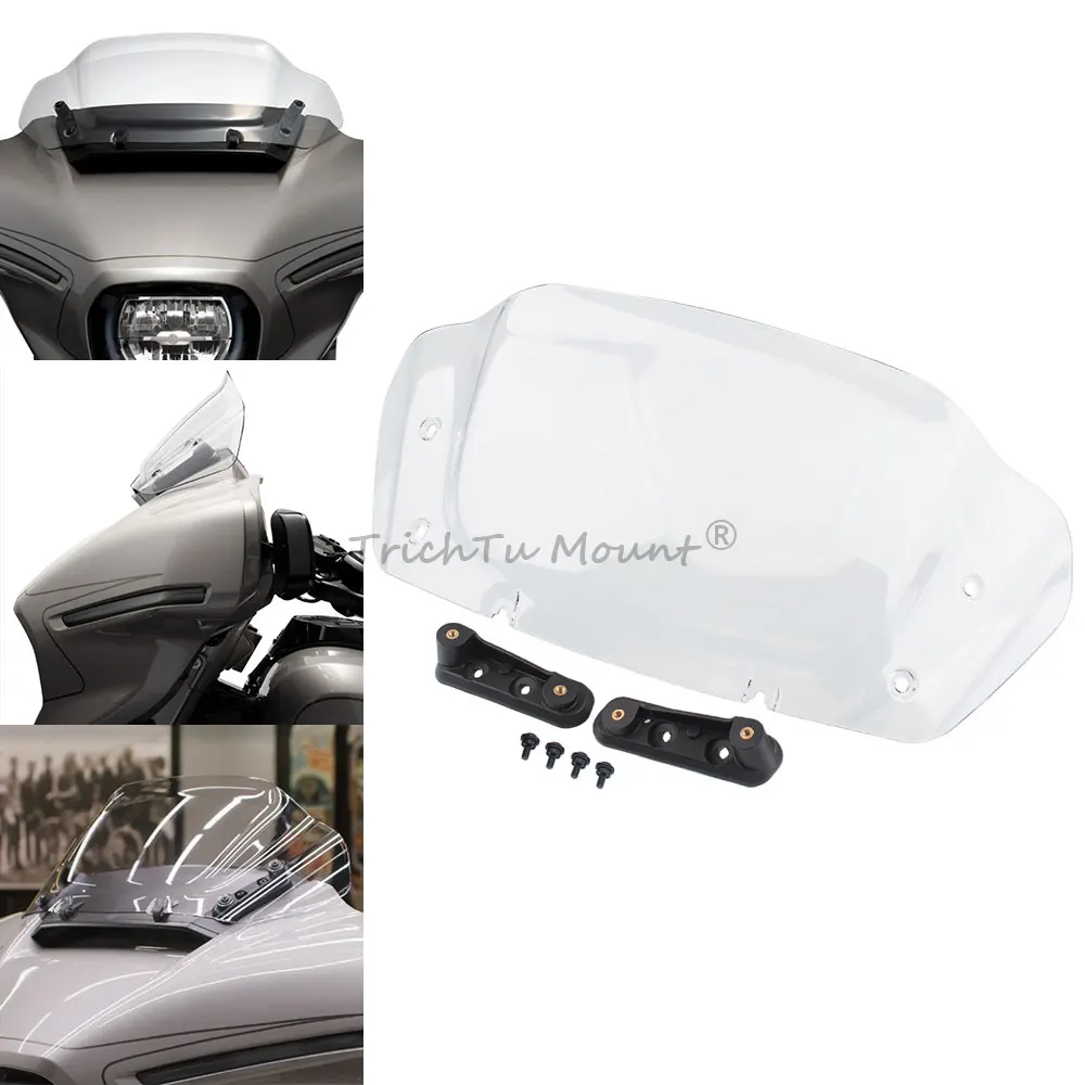 Motorcycle 10" Front Upper Fairing Windshield Clear Windscreen Wind Deflector For Harley Street Glide FLHX CVO FLHXSE 2023 2024
Motorcycle 10" Front Upper Fairing Windshield Clear Windscreen Wind Deflector For Harley Street Glide FLHX CVO FLHXSE 2023 2024