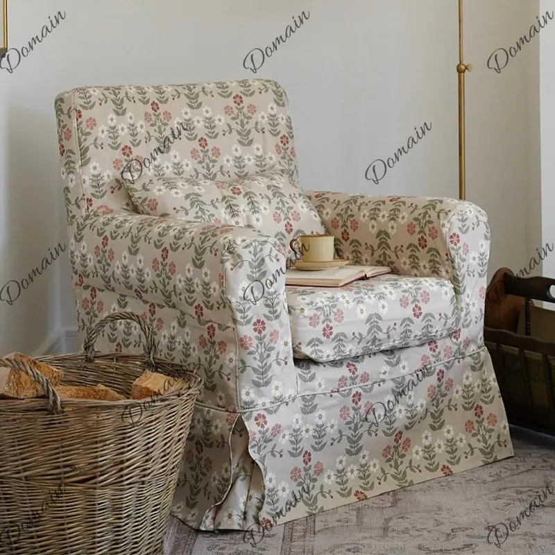 French pastoral sofa chair villa living room printed leisure chair retro style cafe fabric single sofa
French pastoral sofa chair villa living room printed leisure chair retro style cafe fabric single sofa