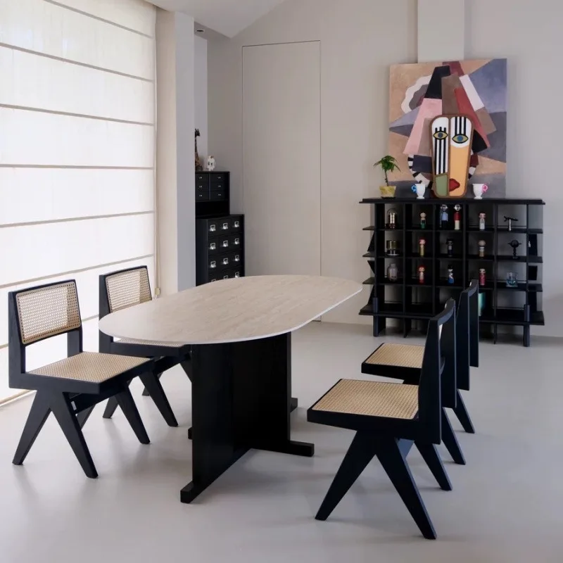 Island U-shaped table, travertine rock slab, light luxury, simple, modern, small apartment, household, high-end dining table
Island U-shaped table, travertine rock slab, light luxury, simple, modern, small apartment, household, high-end dining table
