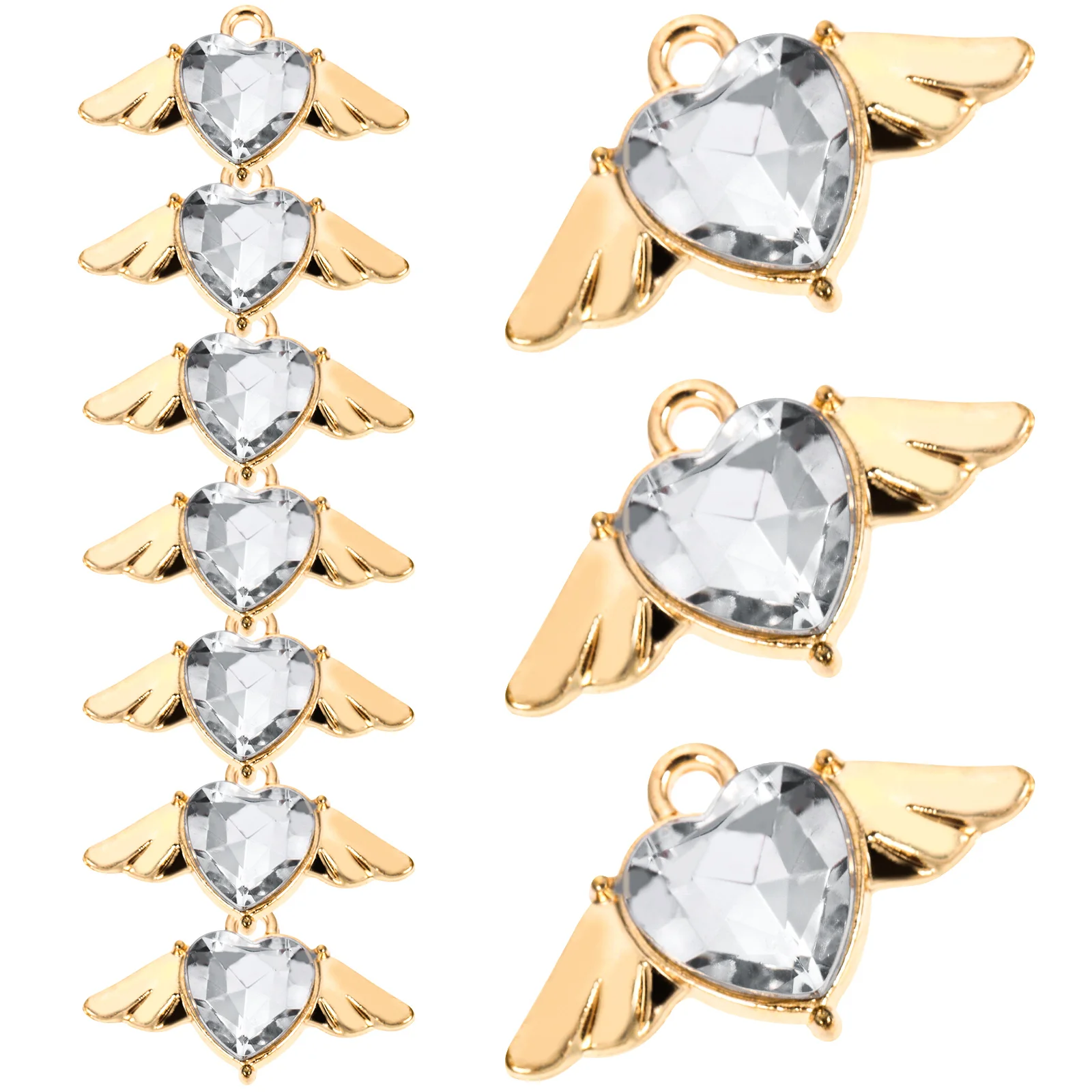 10 Pcs Diamond Wings Pendant Jewelry Charms for Necklace Making Hip Hop Glass Miss
10 Pcs Diamond Wings Pendant Jewelry Charms for Necklace Making Hip Hop Glass Miss