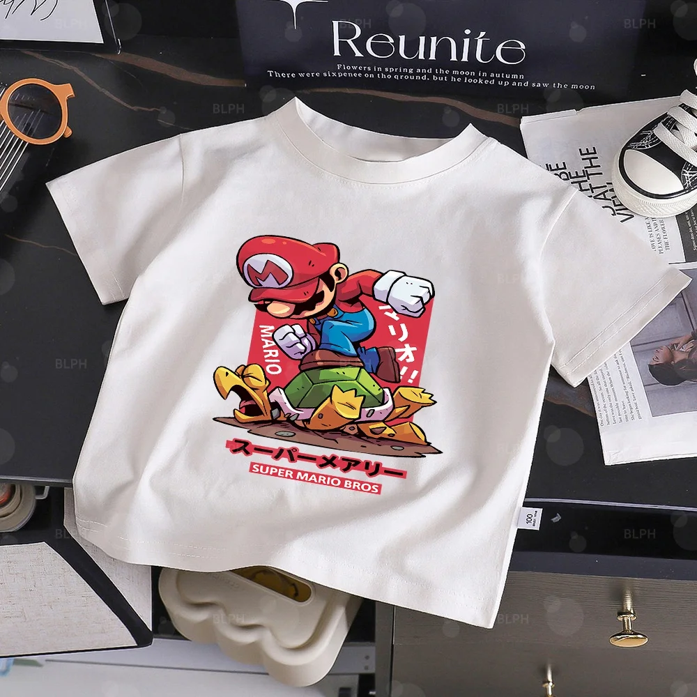 Kids Cartoon Mario Print Casual T-Shirt Boys Girls Soft Comfortable Short Sleeve Tops Children Summer Daily Wear Tee
Kids Cartoon Mario Print Casual T-Shirt Boys Girls Soft Comfortable Short Sleeve Tops Children Summer Daily Wear Tee