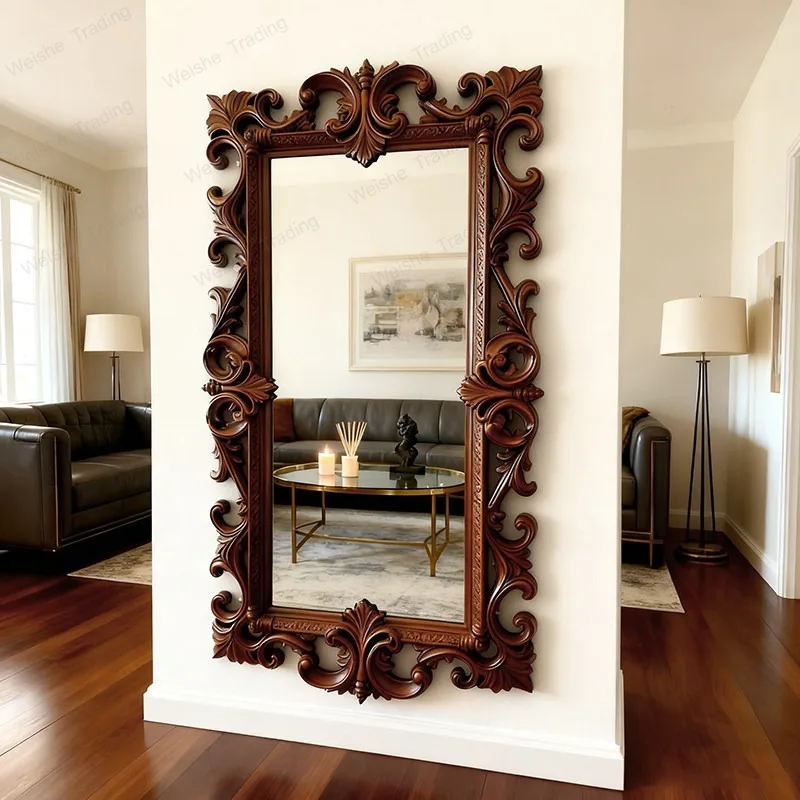 French engraved full-length mirror European wall-mounted home luxury fitting mirror Villa classical fireplace decoration
French engraved full-length mirror European wall-mounted home luxury fitting mirror Villa classical fireplace decoration