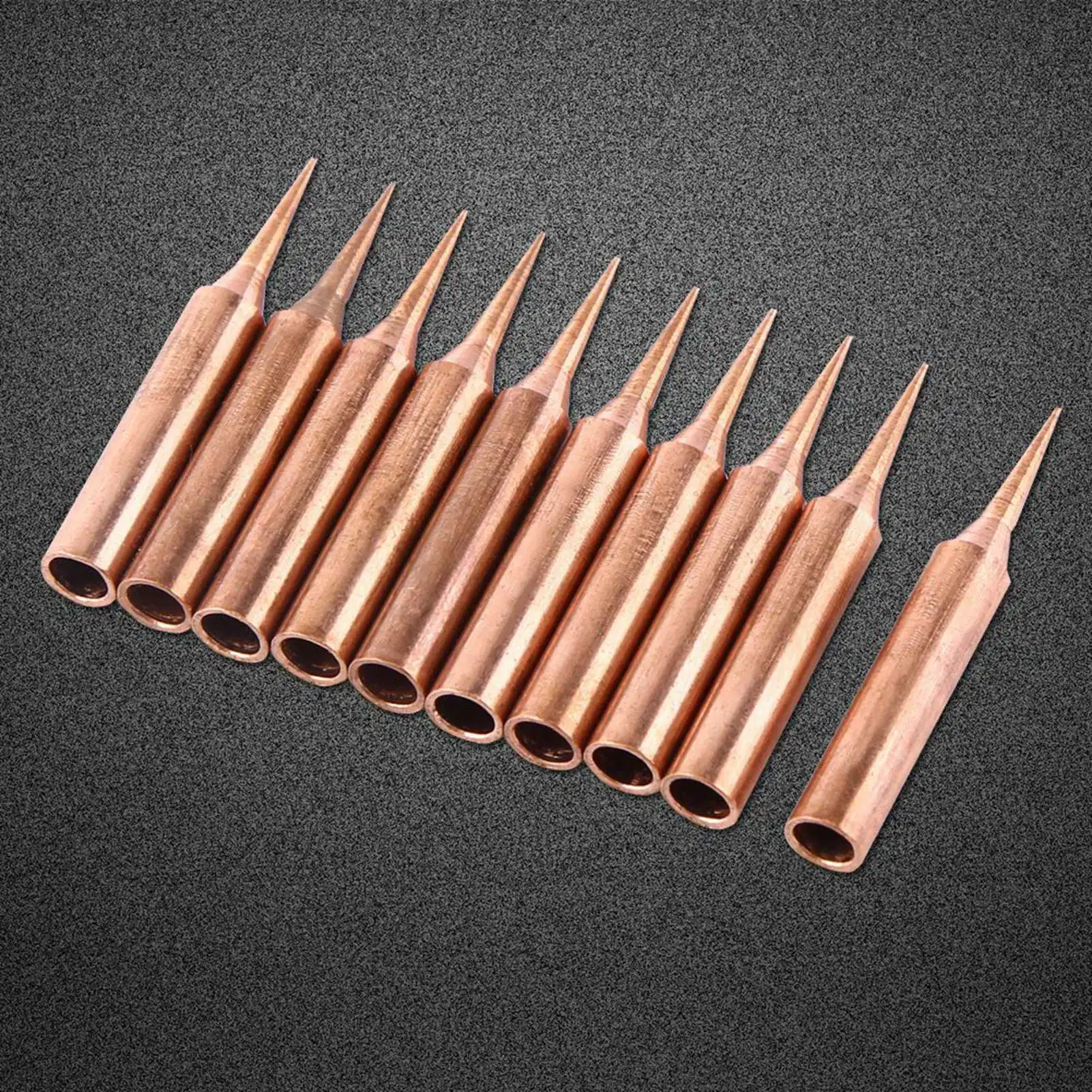 10Pcs Pure Copper Low Temperature Soldering Iron Solder Tips Station Tool 900M‑T‑I for Precision Rework Efficient Heat Transfer
10Pcs Pure Copper Low Temperature Soldering Iron Solder Tips Station Tool 900M‑T‑I for Precision Rework Efficient Heat Transfer