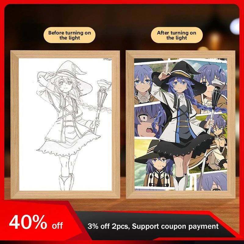 23cm/9.06in Jobless Reincarnation 3D Anime Light Painting Night Roxy Grerath Peripherals Lamp Bedroom Desktop Collectible Decor
23cm/9.06in Jobless Reincarnation 3D Anime Light Painting Night Roxy Grerath Peripherals Lamp Bedroom Desktop Collectible Decor