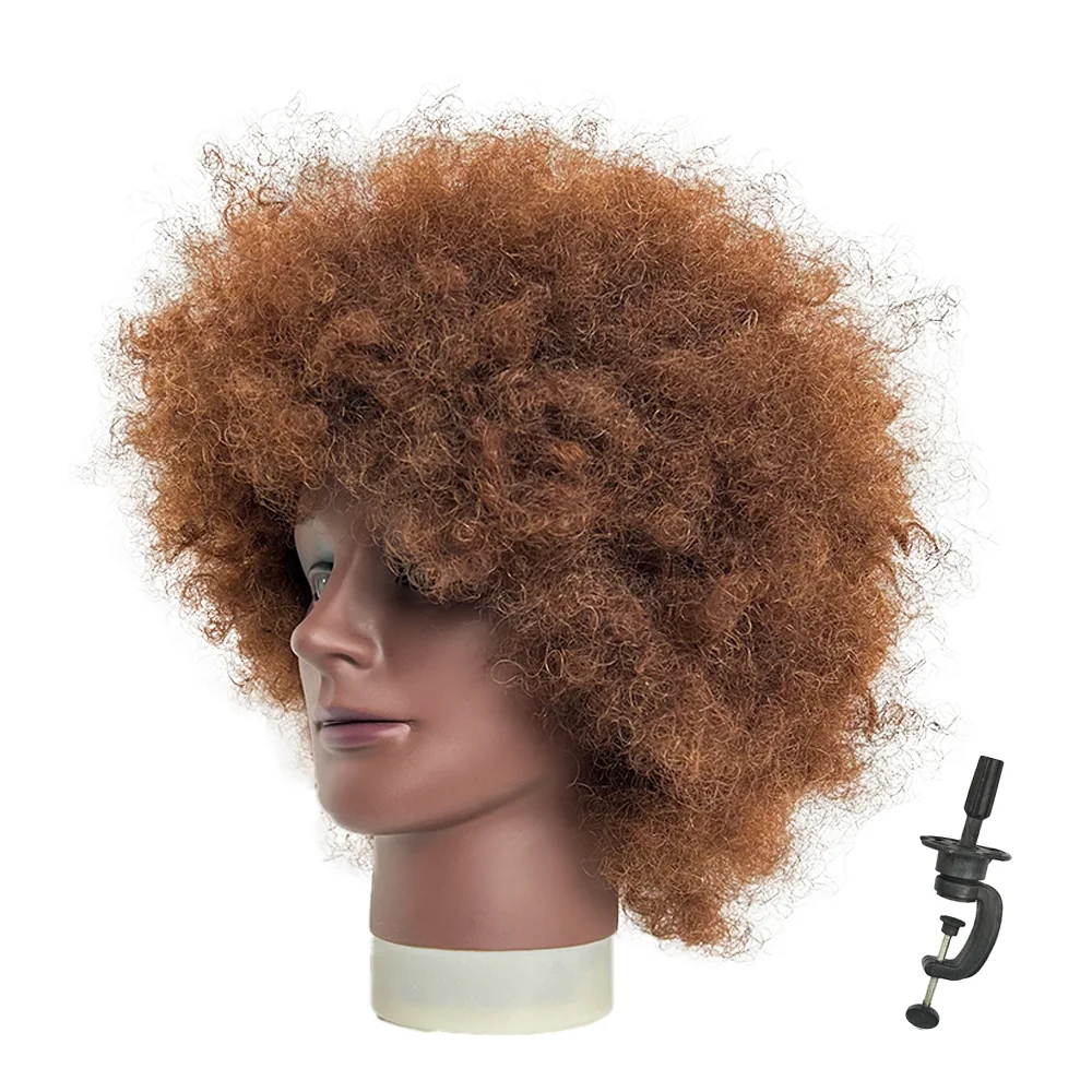 Afro Curly Mannequin Head with Human Hair 10" Brown, Cosmetology Training Head for Braiding, Styling, Dyeing, and Cutting
Afro Curly Mannequin Head with Human Hair 10" Brown, Cosmetology Training Head for Braiding, Styling, Dyeing, and Cutting