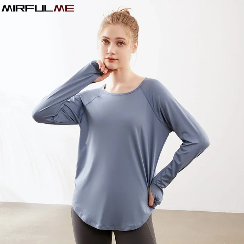 Women Loose Yoga Shirts Long Sleeves Sport T-Shirt Mesh Breathable Running Sweatshirts Thumb Hole Gym Fitness Tops Blouse Female
Women Loose Yoga Shirts Long Sleeves Sport T-Shirt Mesh Breathable Running Sweatshirts Thumb Hole Gym Fitness Tops Blouse Female