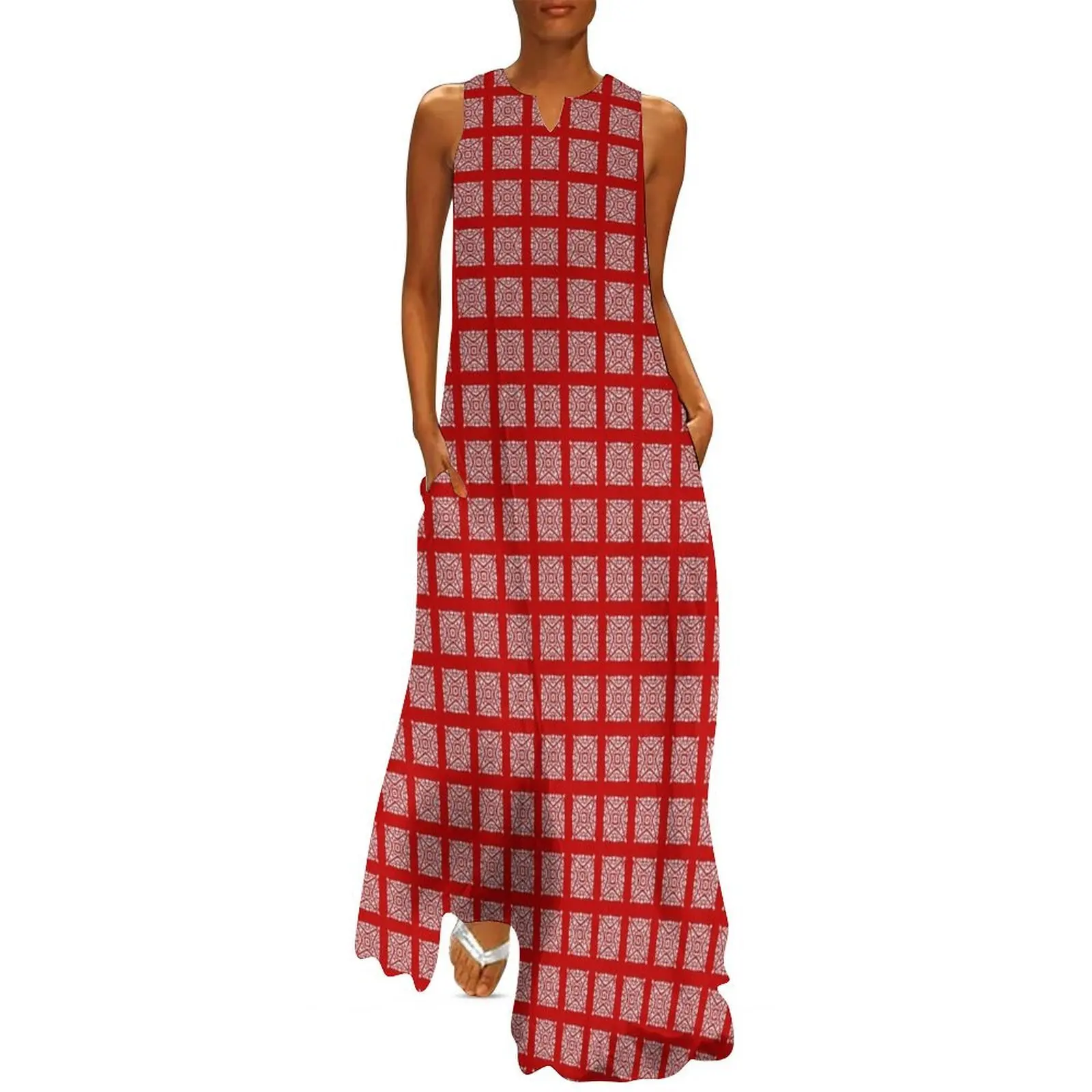 TRENDING RED AND WHITE GRID PATTERN BY MAU Long Dress Dance dresses woman dress Summer women's clothing 
TRENDING RED AND WHITE GRID PATTERN BY MAU Long Dress Dance dresses woman dress Summer women's clothing