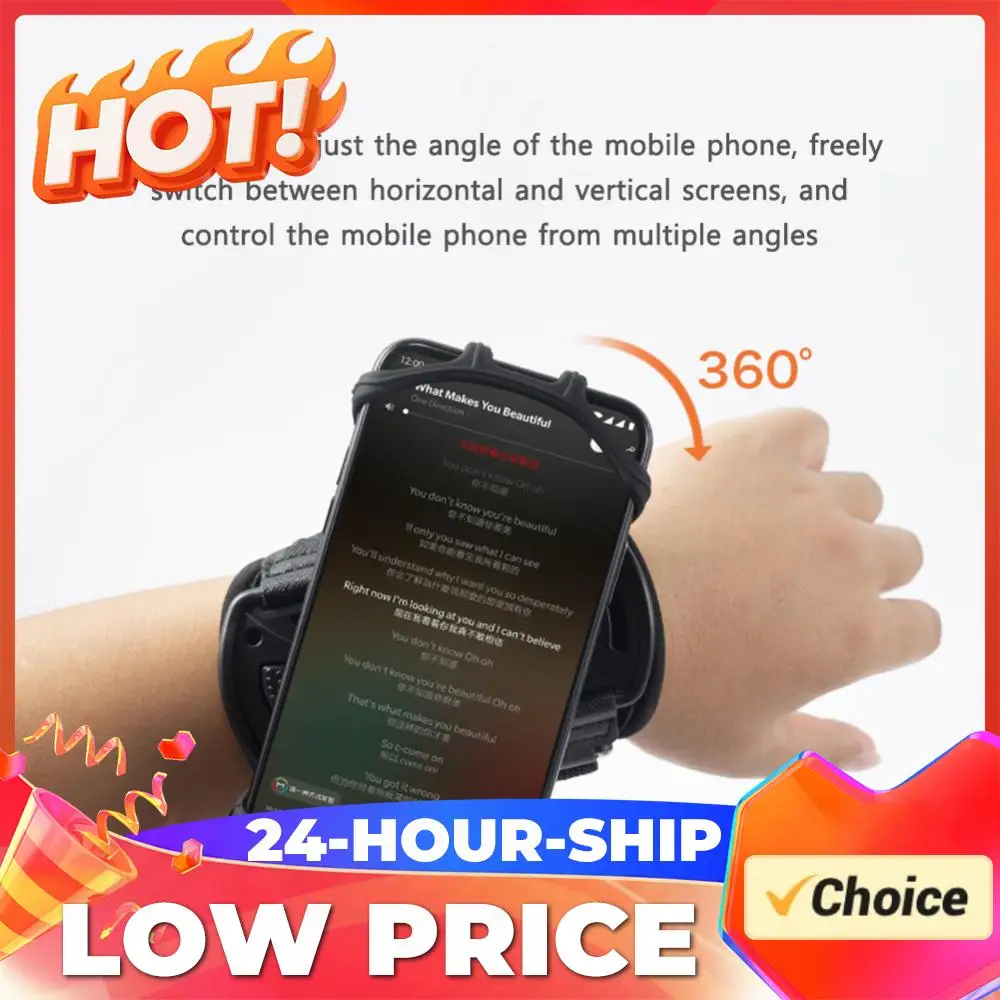 360 Degree Rotation Phone Holder Bracelet Wearable Armband Wrist Case Adjustable Wristband Phone Case for Running Cycling
360 Degree Rotation Phone Holder Bracelet Wearable Armband Wrist Case Adjustable Wristband Phone Case for Running Cycling