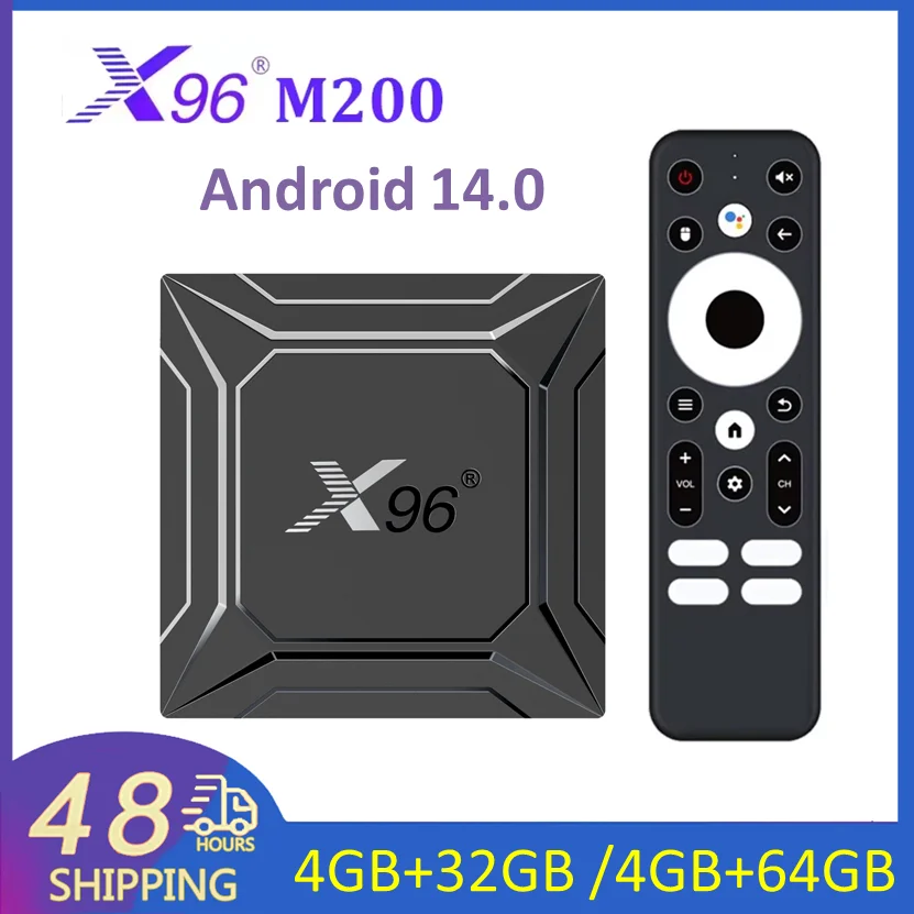 Android 14 X96 M200 Amlogic S905X5M Smart TV BOX 4 ГБ 64 ГБ 1000M AV1 BT TVBOX 2,4G и 5G Dual Wi-Fi 4G32G DDR4 Set Top Box
Android 14 X96 M200 Amlogic S905X5M Smart TV BOX 4 ГБ 64 ГБ 1000M AV1 BT TVBOX 2,4G и 5G Dual Wi-Fi 4G32G DDR4 Set Top Box
