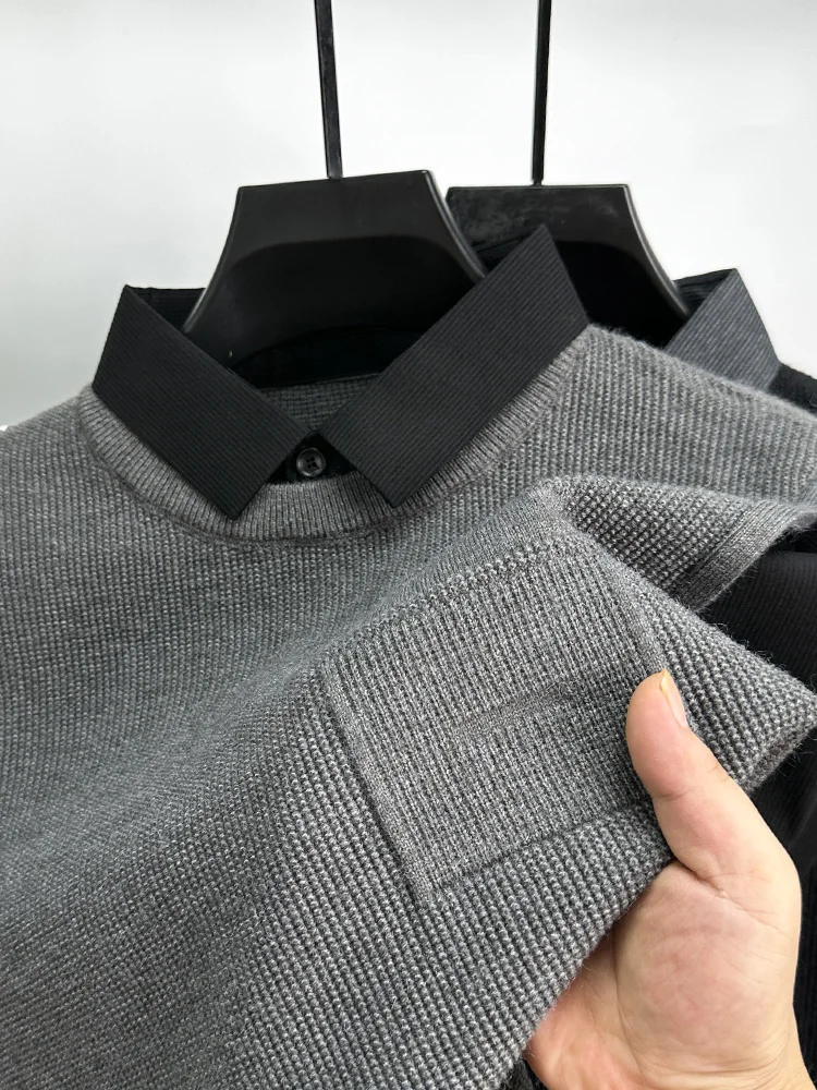 Fashionable Men's Spring and Autumn Holiday Two-piece Long-sleeved Korean Style Lapel Embroidered Design POLO Shirt T-shirt Top
Fashionable Men's Spring and Autumn Holiday Two-piece Long-sleeved Korean Style Lapel Embroidered Design POLO Shirt T-shirt Top