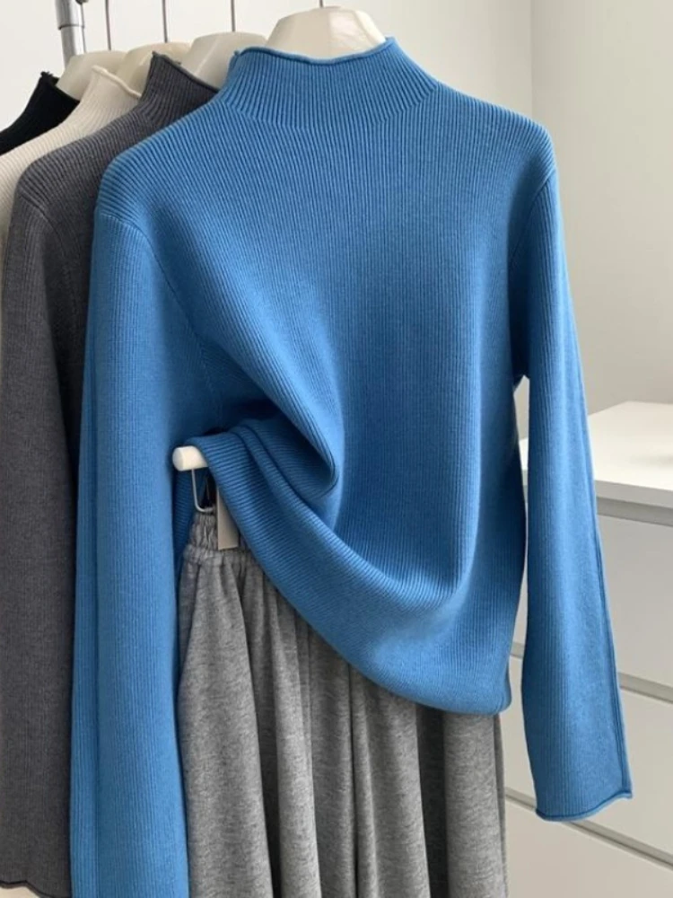 2026 Spring Autumn Slim Fit Versatile Casual Long Sleeve Jumpers Korean Pullover Minimalist Ribbed Turtleneck Women's Sweater
2026 Spring Autumn Slim Fit Versatile Casual Long Sleeve Jumpers Korean Pullover Minimalist Ribbed Turtleneck Women's Sweater