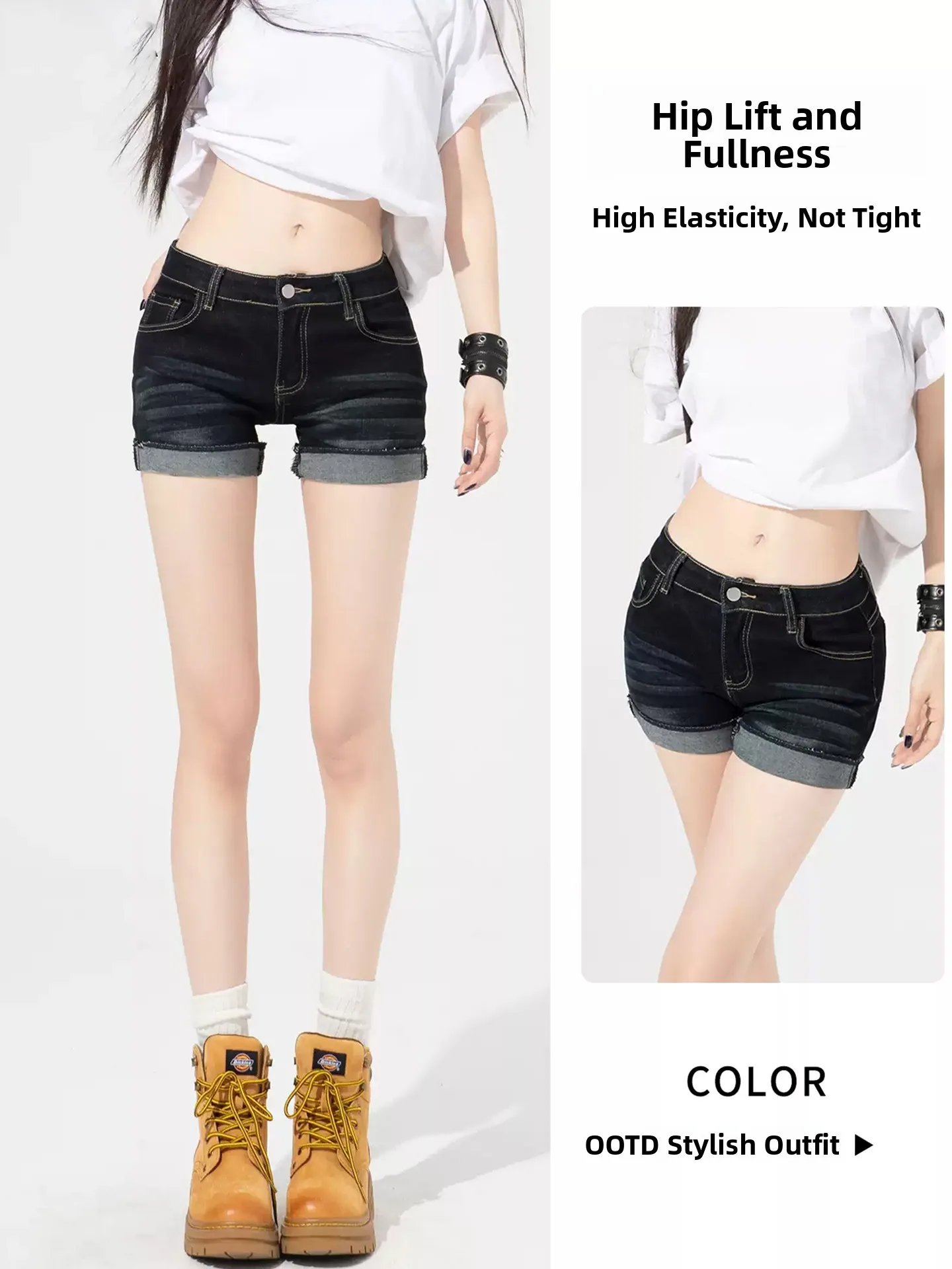 American Style Cuffed Denim Shorts Women's 2026 New Summer Retro High Waist Slimming Sexy Girl Butt Covering Versatile Pants
American Style Cuffed Denim Shorts Women's 2026 New Summer Retro High Waist Slimming Sexy Girl Butt Covering Versatile Pants