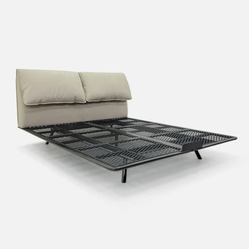 Steel frame suspension bed frame, simple elephant ear suspension bed leather art master bedroom Italian minimalist
Steel frame suspension bed frame, simple elephant ear suspension bed leather art master bedroom Italian minimalist