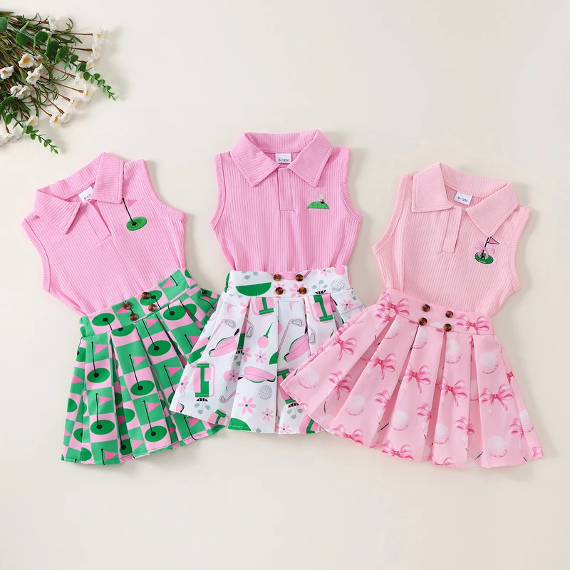Baby Girl Golf Outfit Toddler t Shirt Sleeveless Tank Top Mini Skirt Set 2Pcs Cute Baby Girl Summer Clothes
Baby Girl Golf Outfit Toddler t Shirt Sleeveless Tank Top Mini Skirt Set 2Pcs Cute Baby Girl Summer Clothes
