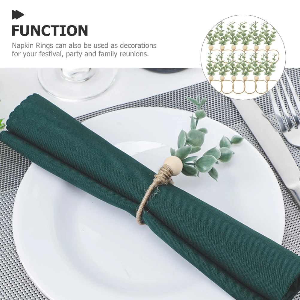 12pcs Wooden Bead Napkin Rings Realistic Light Green Reusable Buckle Decorative Serviette Ring Table Cloth Accessories
12pcs Wooden Bead Napkin Rings Realistic Light Green Reusable Buckle Decorative Serviette Ring Table Cloth Accessories