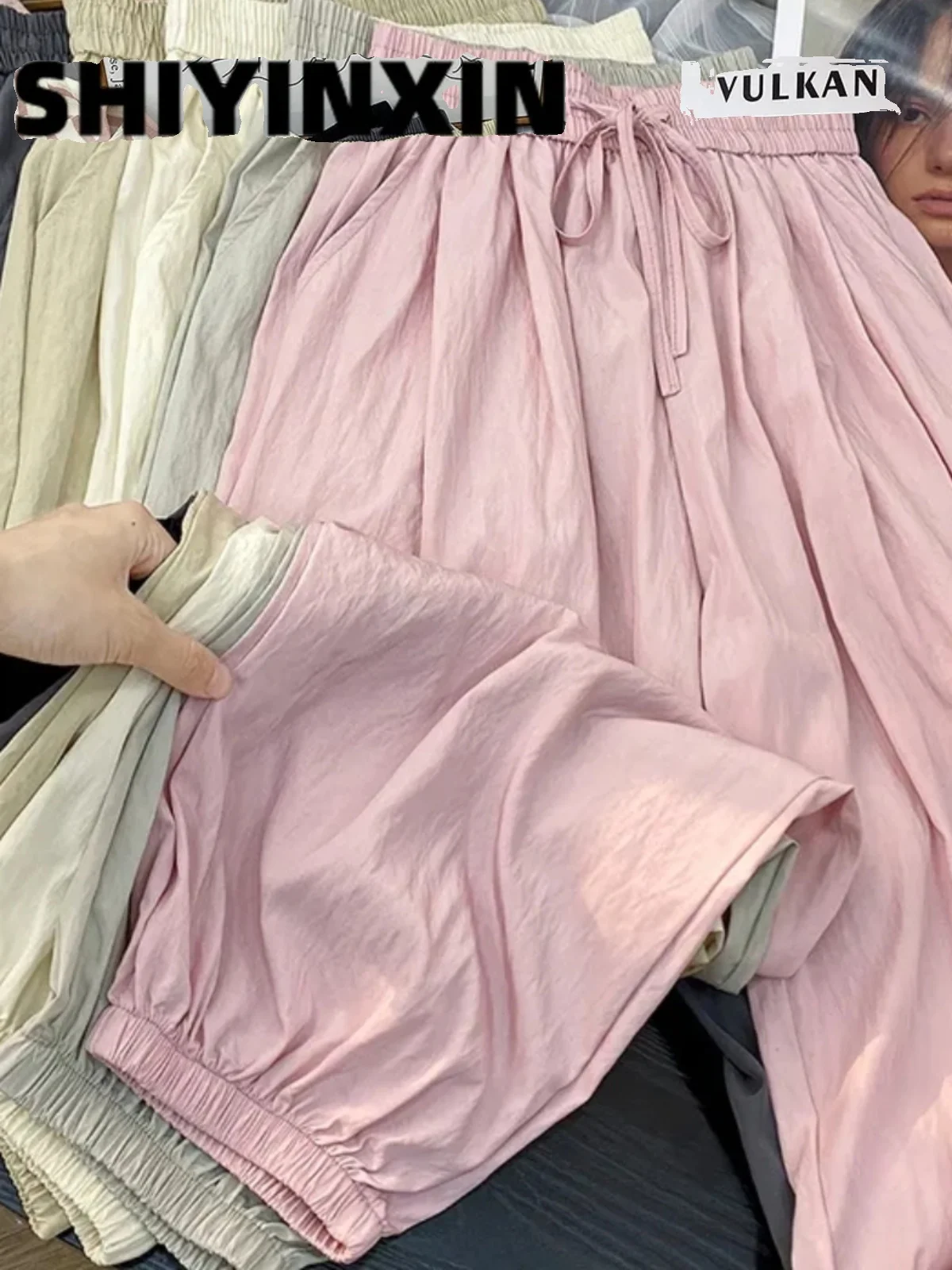 Slimming plus Size Harlan Pants Women's Summer Loose Casual Thin Wide Leg Cuffed Pants High Waist Pleated Loose Fit Trousers
Slimming plus Size Harlan Pants Women's Summer Loose Casual Thin Wide Leg Cuffed Pants High Waist Pleated Loose Fit Trousers