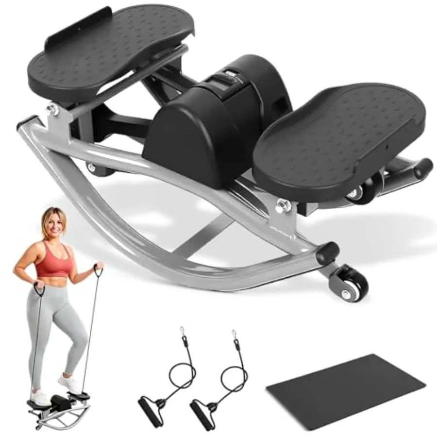 Rock Stepper with Digital Monitor, Low-Impact Compact Rock Stepper Side to Side with Resistance Bands, 360 LBS Weight Capacity,
Rock Stepper with Digital Monitor, Low-Impact Compact Rock Stepper Side to Side with Resistance Bands, 360 LBS Weight Capacity,
