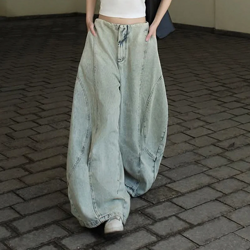 American Retro Washing Old Jeans Summer Deconstructive Casual Loose Wide-leg High Street Spice Pants
American Retro Washing Old Jeans Summer Deconstructive Casual Loose Wide-leg High Street Spice Pants