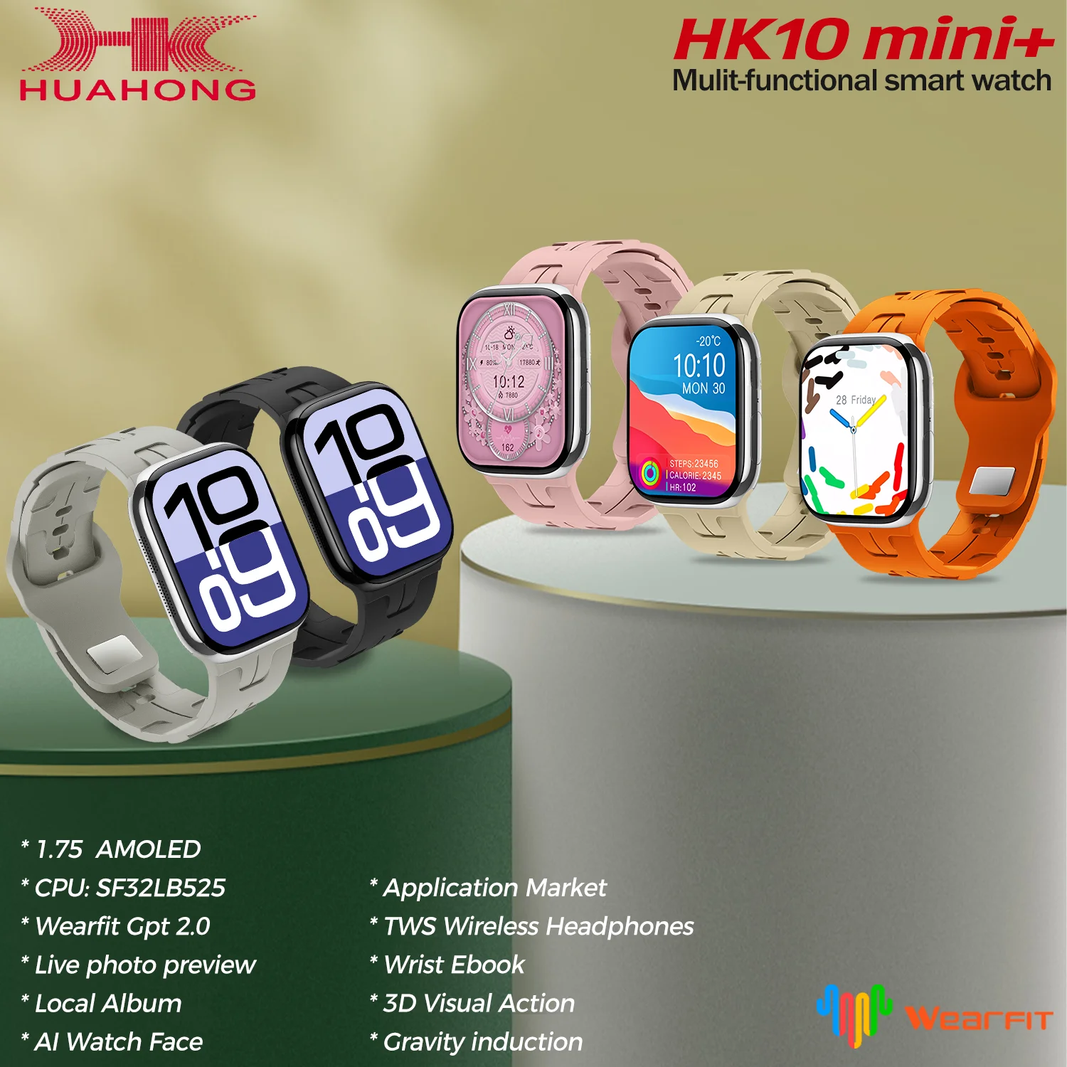 2025 New HK10 Mini Plus Smart Watch BT Call Man Woman Music AI Album Navigation 2.0 Gravity Sensing 1.75 "AMOLED ChatGPT 3D Menu
2025 New HK10 Mini Plus Smart Watch BT Call Man Woman Music AI Album Navigation 2.0 Gravity Sensing 1.75 "AMOLED ChatGPT 3D Menu